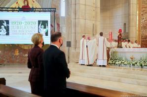[VIDEO] Para Prezydencka uczciła pamięć św. Jana Pawła II w setną rocznicę urodzin
