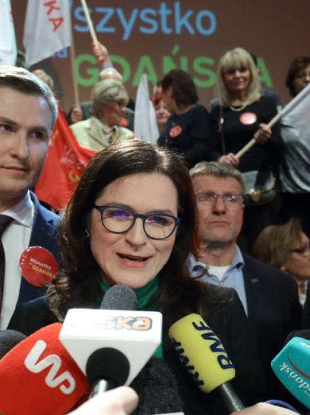 Wybory prezydenta Gdańska. Oficjalne wyniki: Aleksandra Dulkiewicz 82,22 proc, frekwencja 48,67 procent